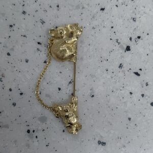 Vintage Avon Gold Koala Brooch Pin